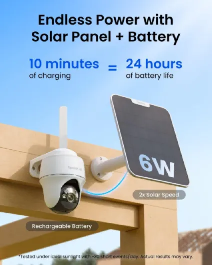 4K 4G LTE Solar Security Camera Outdoor Wireless with Spotlight White
