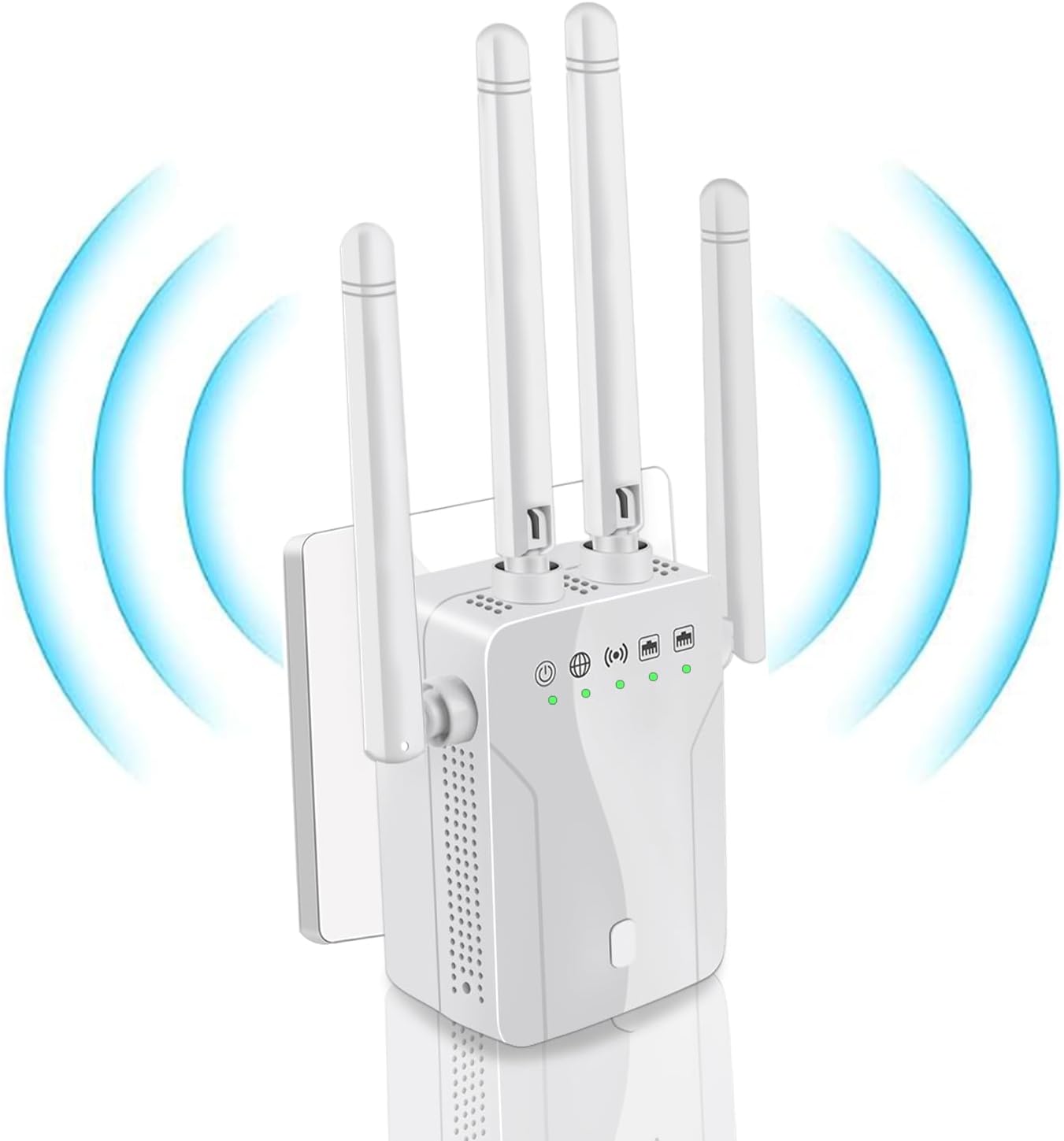 WiFi Extender Signal Booster for Home: Internet Repeater Long Range Covers Up to 45+ Devices and 8470 Sq.ft for Apartment Basement Office House L WhiteMilky