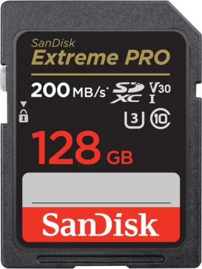 128GB Extreme PRO SDXC UHS-I Memory Card - C10, U3, V30, 4K UHD, SD Card - SDSDXXD-128G-GN4IN 128GB Memory Card Only