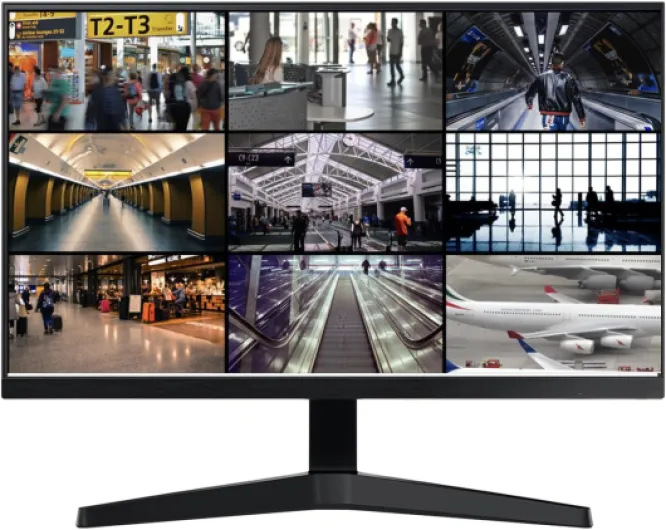 Security Camera Monitor Screen, 22 Inch 1080P Thin LED PC Monitor with HDMI VGA Built in Speaker Compatible with CCTV Security DVR NVR