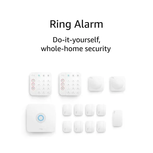 Alarm 14-Piece Kit – Wireless Smart Home Security System - Expandable - Easy Setup - Mobile App Control - 24/7 Professional Monitoring - Alexa Compatible Ring Alarm Device Only