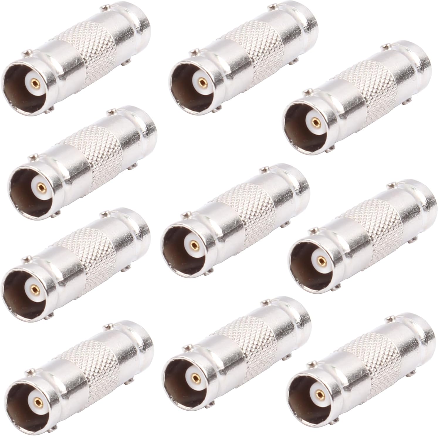 BNC Female to Female Connector 10- Pack BNC Coupler for CCTV Security Camera Adapter Extender Connector