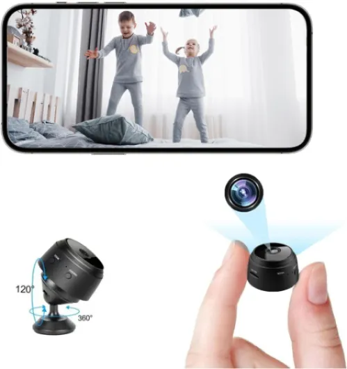Hidden Spy Camera for Home Use, Mini Security Wireless WiFi Camera, HD 1080P Indoor/Outdoor Night Vision Nanny Cam for Baby, Pets, Compatible with Smartphone, Tablets(Video Only)