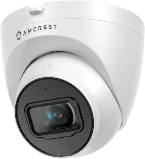 5MP Turret POE Camera, UltraHD Outdoor IP Camera POE with Mic/Audio, 5-Megapixel Security Surveillance Cameras, 98ft NightVision, 132° FOV, MicroSD (256GB), (IP5M-T1179EW-AI-V3) White