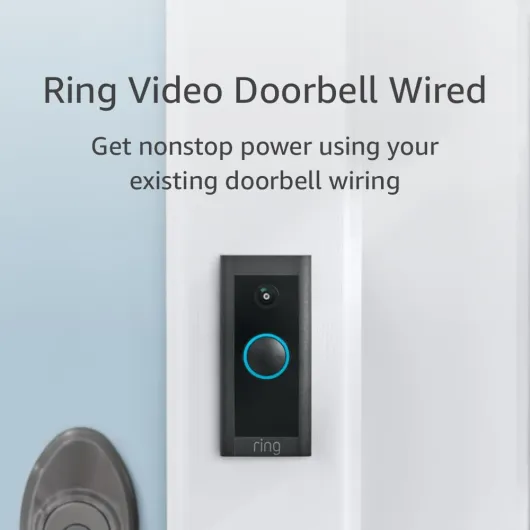 Video Wired Doorbell (newest model), Home or business security, Two-Way Talk, advanced motion detection, HD camera and real-time alerts to monitor your front door (wiring required) 1 doorbell Doorbell Only