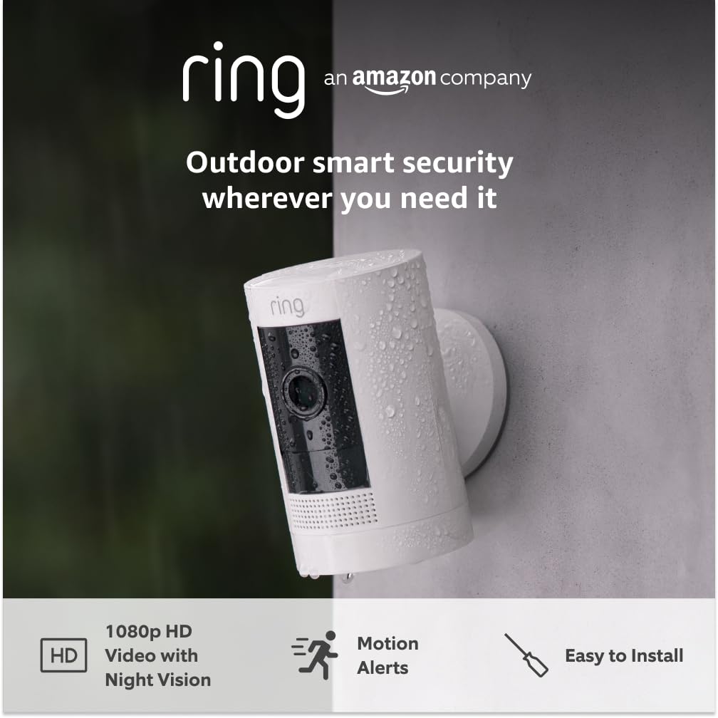 Outdoor Camera Battery (Stick Up Cam) - HD wireless outdoor Security Camera 1080p Video, Two-Way Talk, Works with Alexa - alternative to CCTV system - 30-day free trial of Ring Subscription Outdoor Camera Battery 1 Camera
