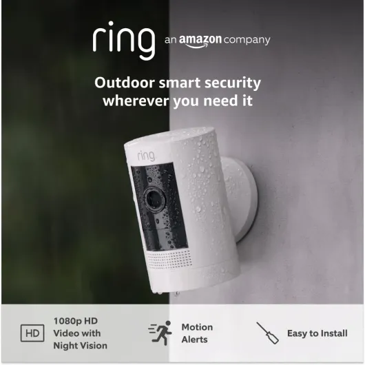 Outdoor Camera Battery (Stick Up Cam) - HD wireless outdoor Security Camera 1080p Video, Two-Way Talk, Works with Alexa - alternative to CCTV system - 30-day free trial of Ring Subscription Outdoor Camera Battery 1 Camera