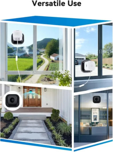 Outinput 3MP 2K Indoor Window Camera - 2.4GHz & 5GHz WiFi Window Cameras for Home Security Looking Outside with Bracket, AI Color Night Vision, Person & Motion Detection, Anti-Glare, Anti-Reflection