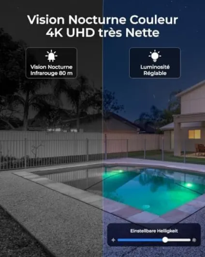 Reolink 4K PTZ Caméra Surveillance PoE, Zoom Optique 3D 16X, Pan 360°+Tilt 90°, Suivi Automatique, Vision Nocturne Jusqu'à 80m, Détection de Personne/Véhicule/Animal, Audio Bidirectionnel, RLC-823S2