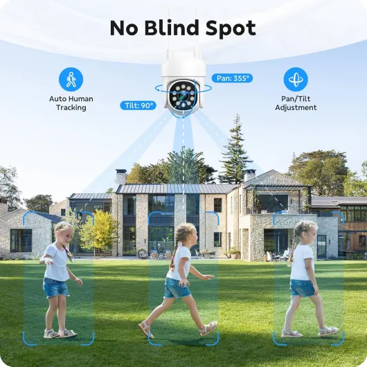 Wireless CCTV Camera Systems, 16CH 4K NVR 8x WiFi Security Camera Outdoor Wireless, PTZ View Auto Tacking, 2MP Color Night Vision Light&Siren Alert, 500GB 24/7 Recording for house Surveillance Wireless CCTV 8 Camera System
